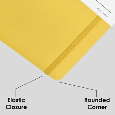 myPAPERCLIP Executive Series Soft Cover Notebook - Yellow - A5 - Plain