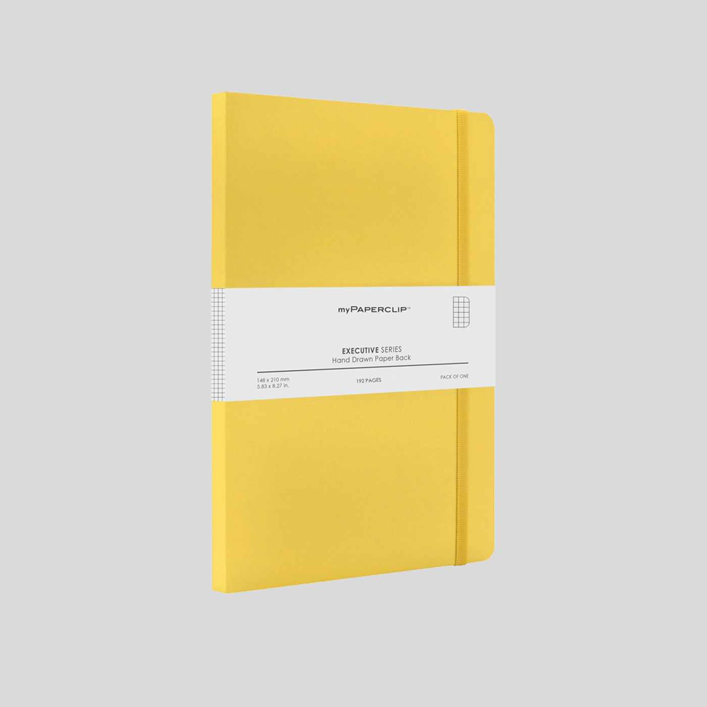 myPAPERCLIP Executive Series Soft Cover Notebook - Yellow - A5 - Squared