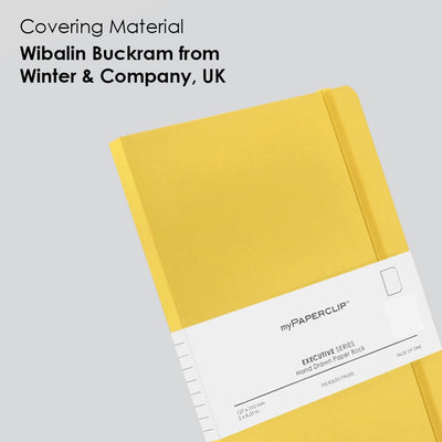 myPAPERCLIP Executive Series Soft Cover Notebook - Yellow - Medium - Plain