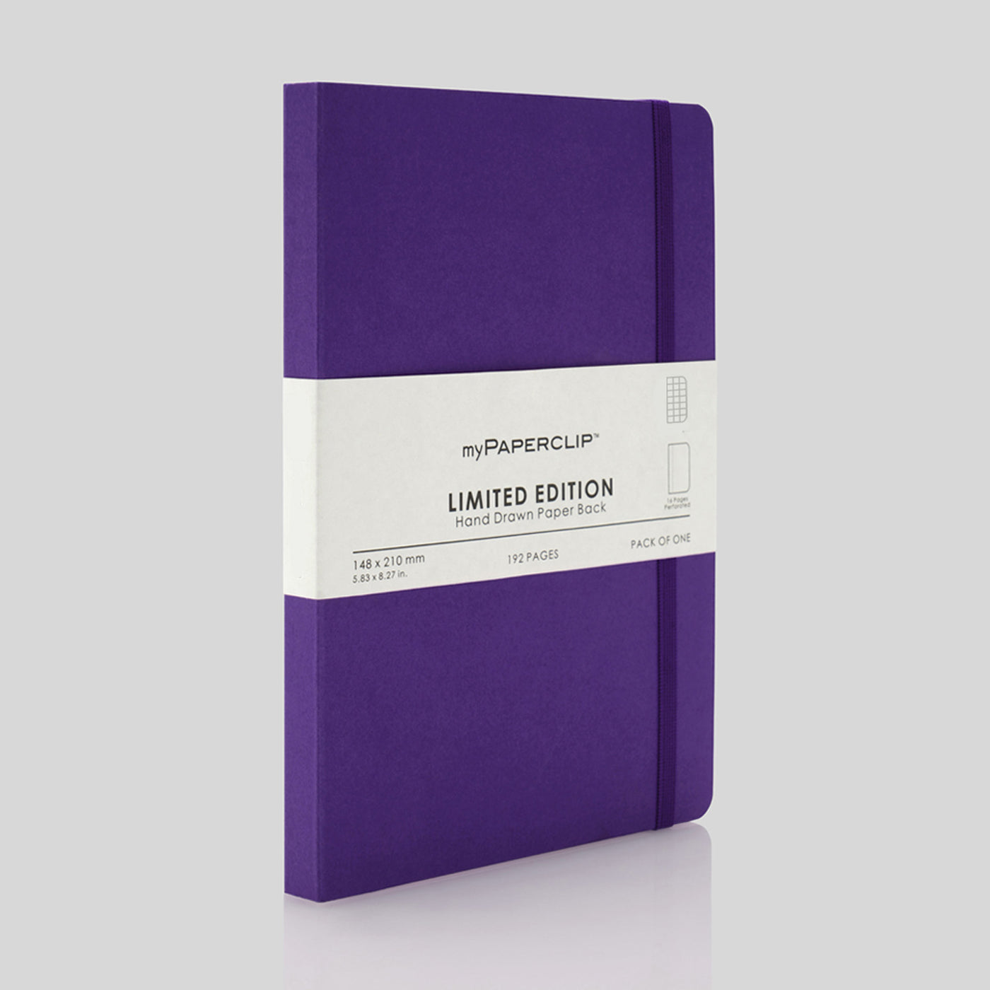 myPAPERCLIP Limited Edition Soft Cover Notebook - Amethyst - A5 - Squared 1