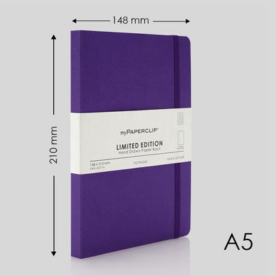 myPAPERCLIP Limited Edition Soft Cover Notebook - Amethyst - A5 - Squared 2