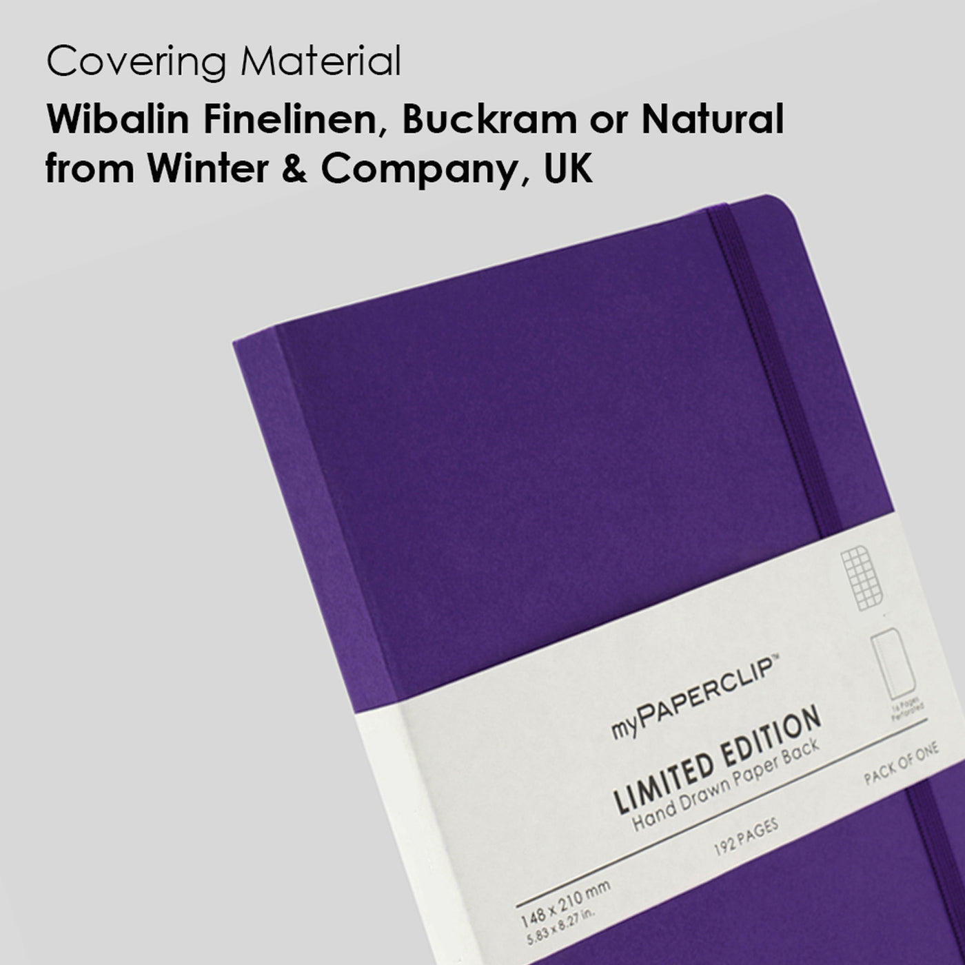 myPAPERCLIP Limited Edition Soft Cover Notebook - Amethyst - A5 - Squared 3