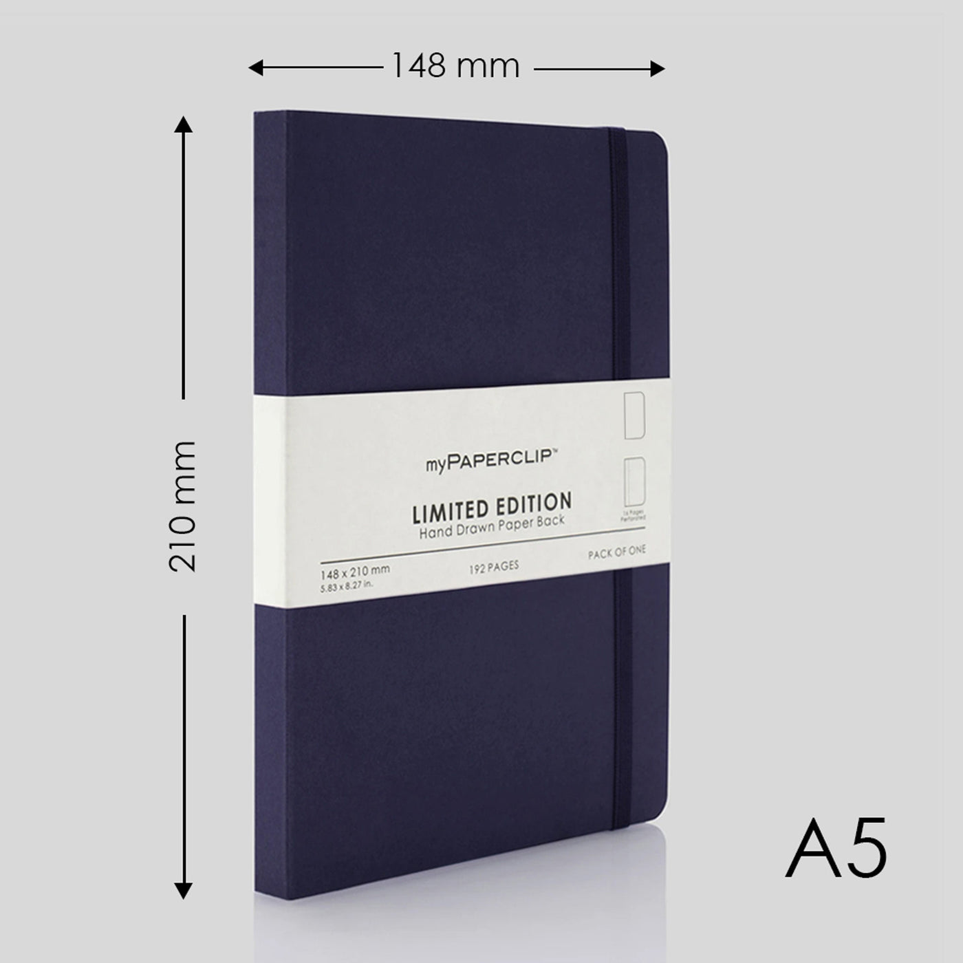 myPAPERCLIP Limited Edition Soft Cover Notebook - Aubergine - A5 - Plain 2