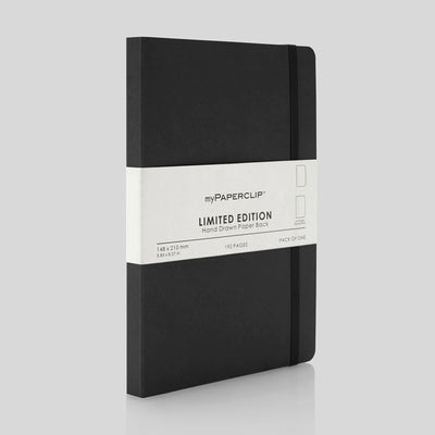 myPAPERCLIP Limited Edition Soft Cover Notebook - Black - A5 - Plain 1