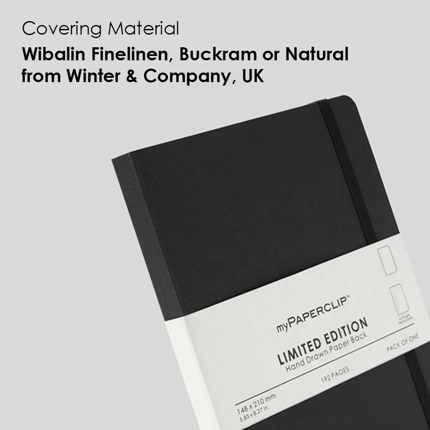 myPAPERCLIP Limited Edition Soft Cover Notebook - Black - A5 - Plain 3