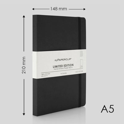 myPAPERCLIP Limited Edition Soft Cover Notebook - Black - A5 - Squared 2