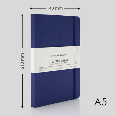 myPAPERCLIP Limited Edition Soft Cover Notebook - Blueberry - A5 - Plain 2