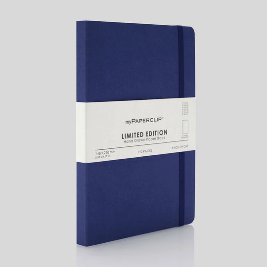 myPAPERCLIP Limited Edition Soft Cover Notebook - Blueberry - A5 - Squared