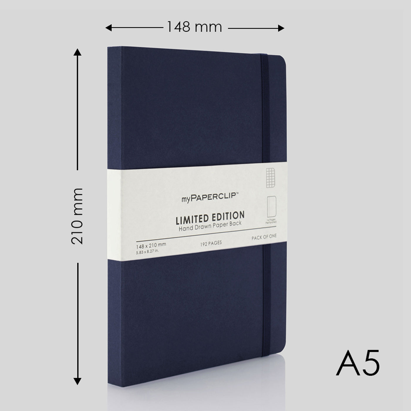 myPAPERCLIP Limited Edition Soft Cover Notebook - Imperial - A5 - Squared 2