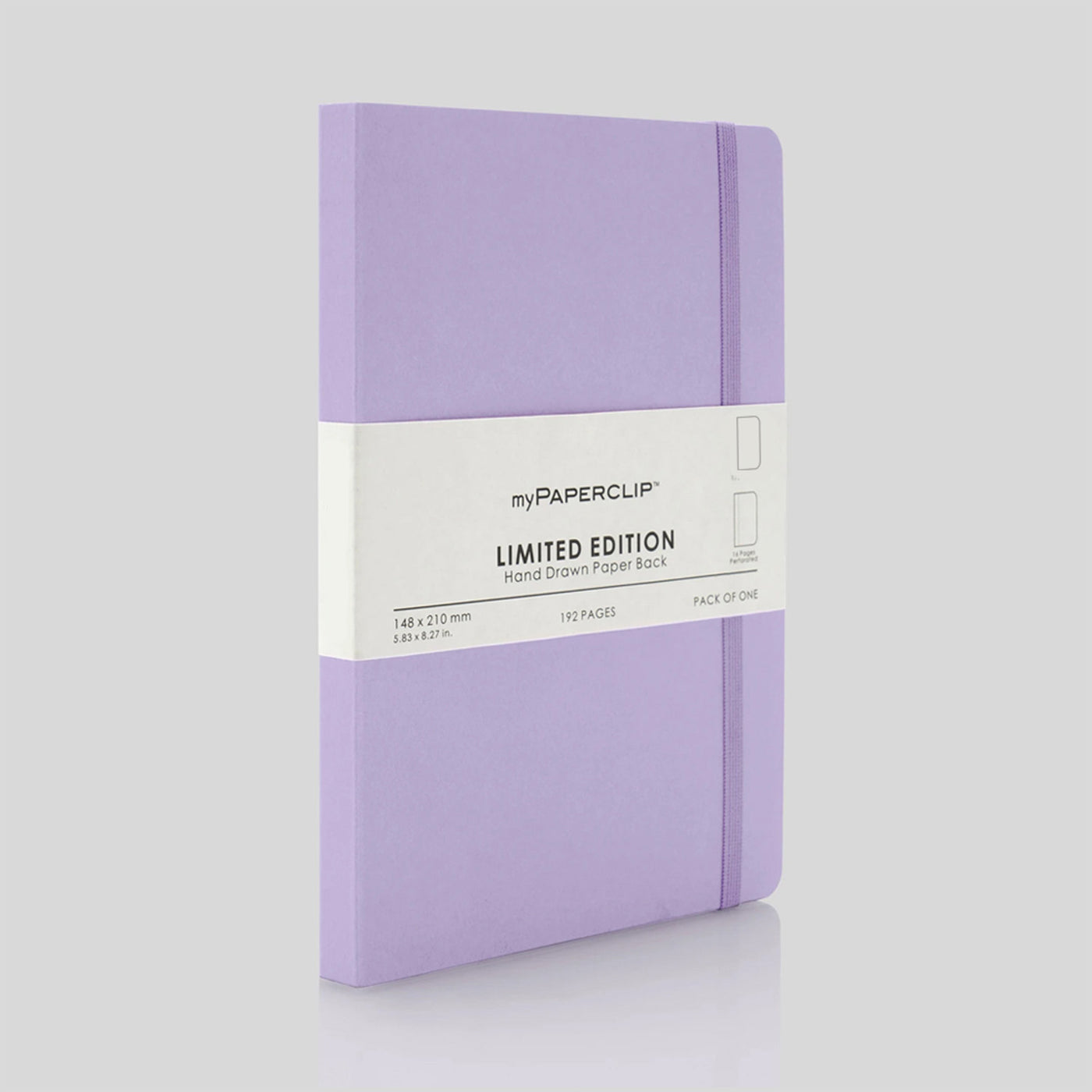 myPAPERCLIP Limited Edition Soft Cover Notebook - Lilac - A5 - Plain 1