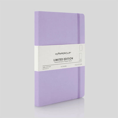 myPAPERCLIP Limited Edition Soft Cover Notebook - Lilac - A5 - Plain 1