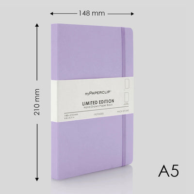 myPAPERCLIP Limited Edition Soft Cover Notebook - Lilac - A5 - Plain 2
