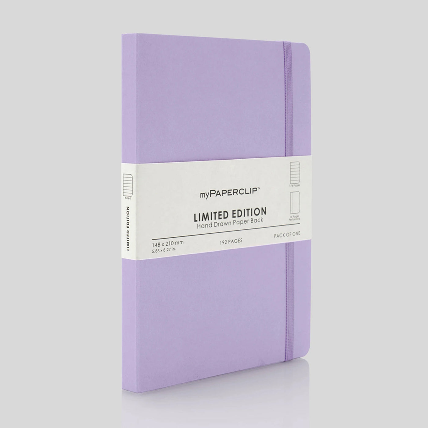 myPAPERCLIP Limited Edition Soft Cover Notebook - Lilac - A5 - Ruled 1