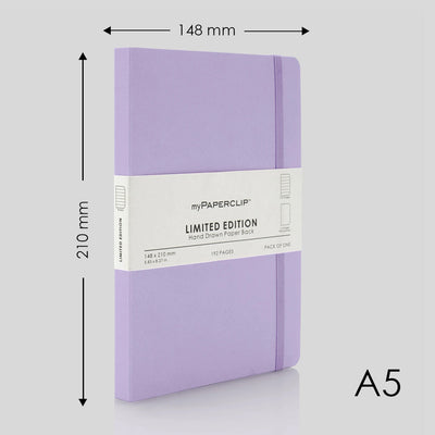 myPAPERCLIP Limited Edition Soft Cover Notebook - Lilac - A5 - Ruled 2