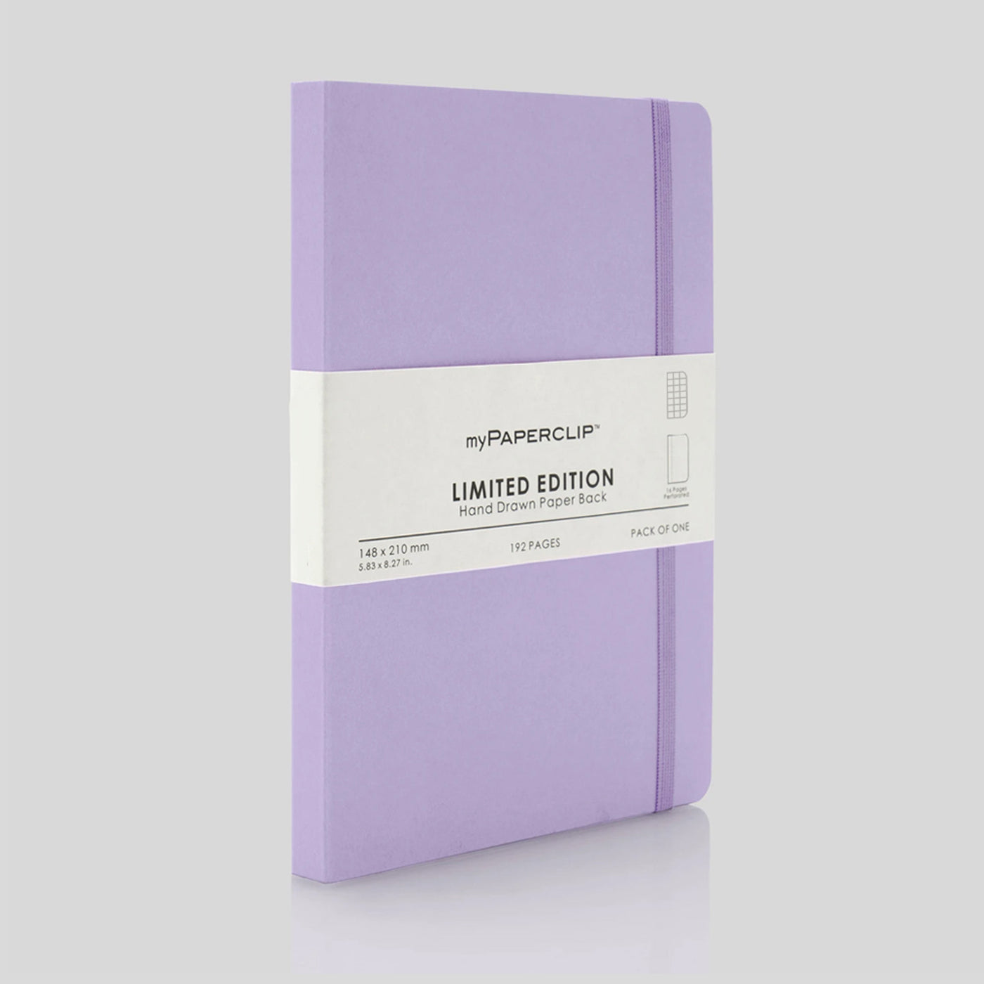 myPAPERCLIP Limited Edition Soft Cover Notebook - Lilac - A5 - Squared 1