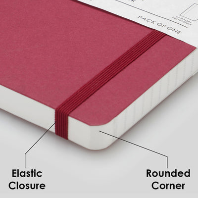 myPAPERCLIP Limited Edition Soft Cover Notebook - Raspberry - A5 - Ruled 6