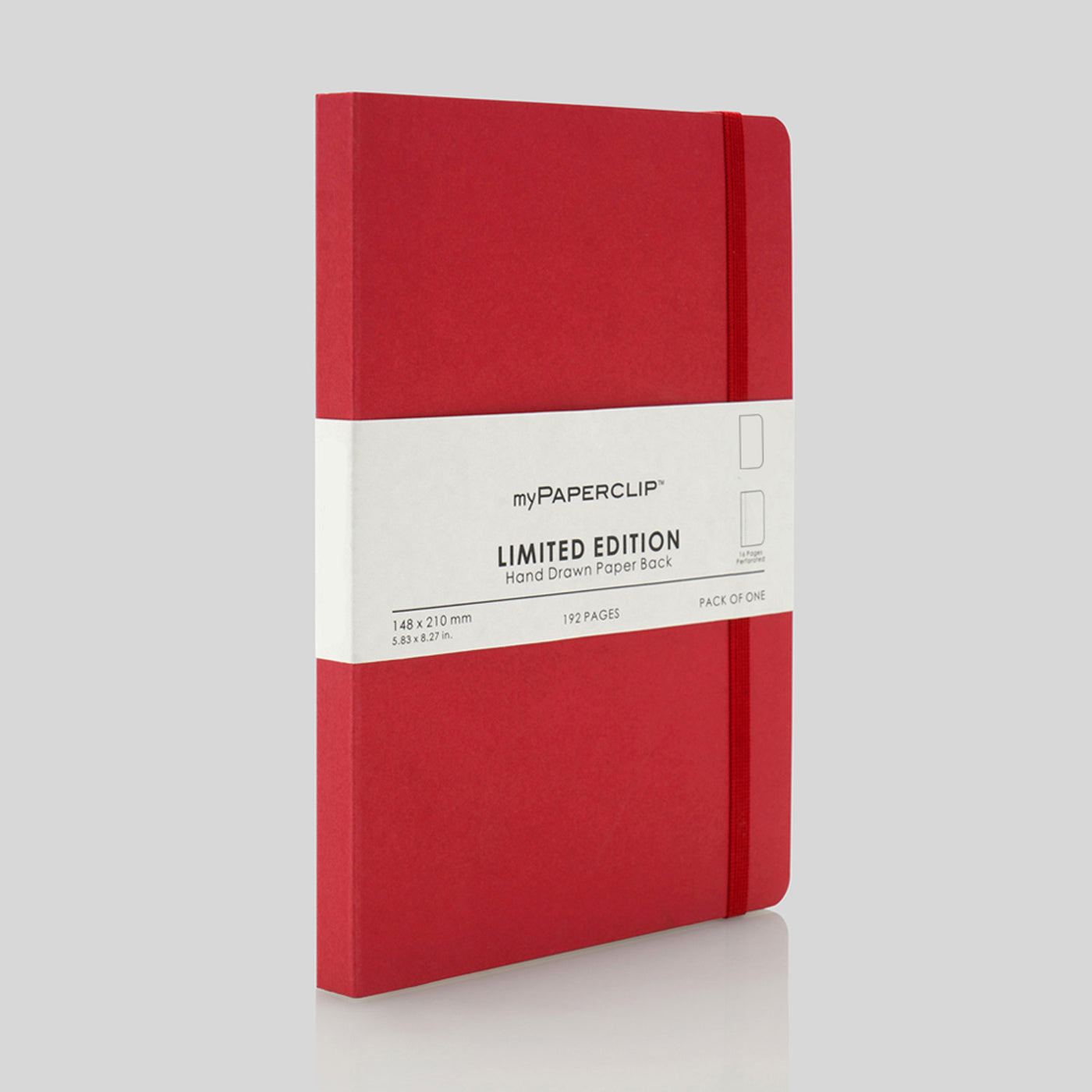 myPAPERCLIP Limited Edition Soft Cover Notebook - Ruby - A5 - Plain 1