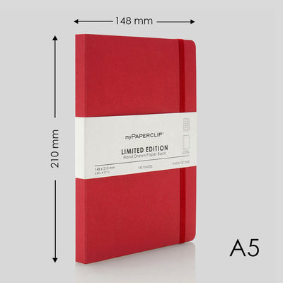 myPAPERCLIP Limited Edition Soft Cover Notebook - Ruby - A5 - Squared 2
