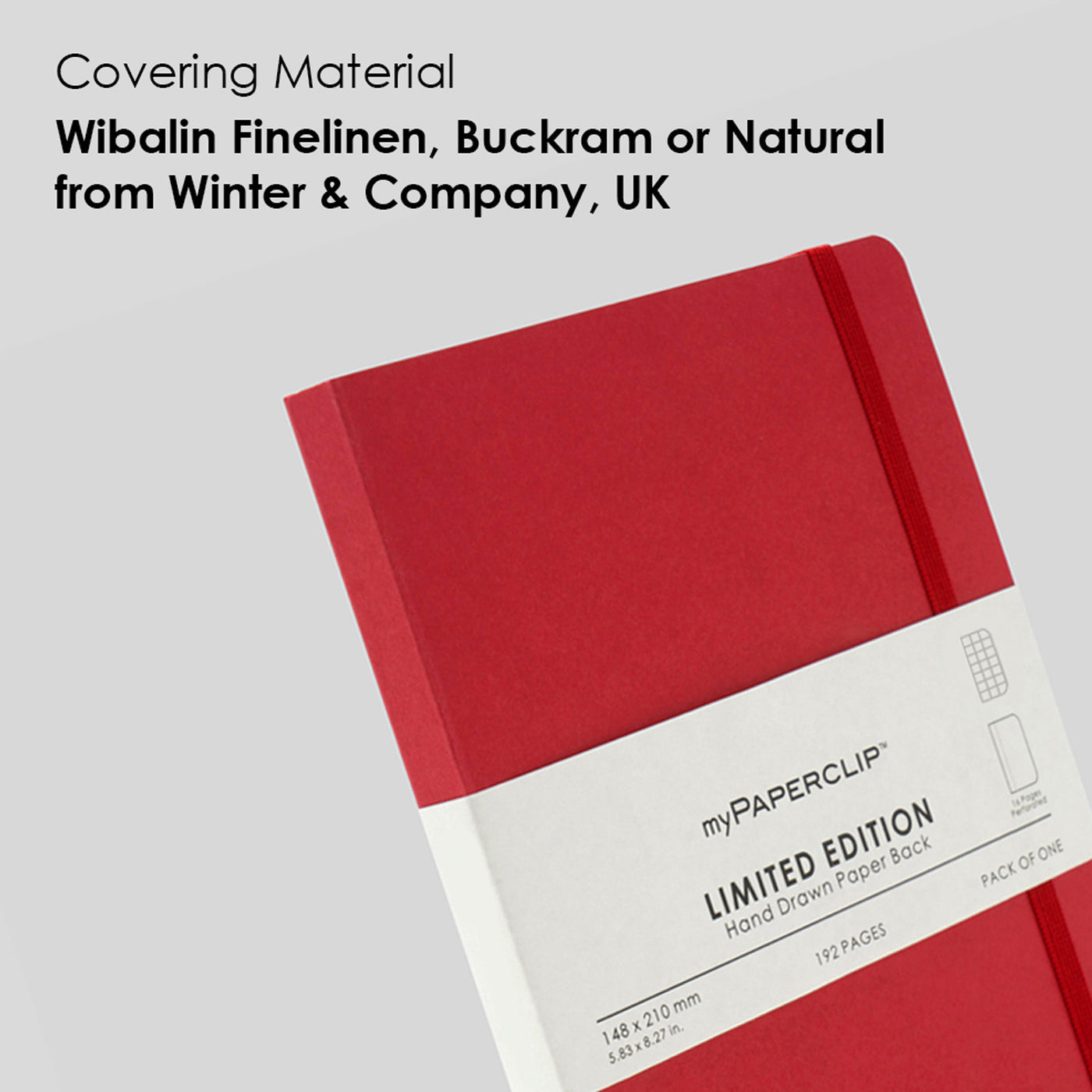 myPAPERCLIP Limited Edition Soft Cover Notebook - Ruby - A5 - Squared 3