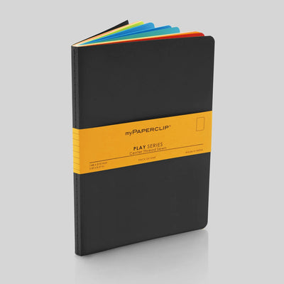 myPAPERCLIP Play Series Notebook - Black - A5 - Plain