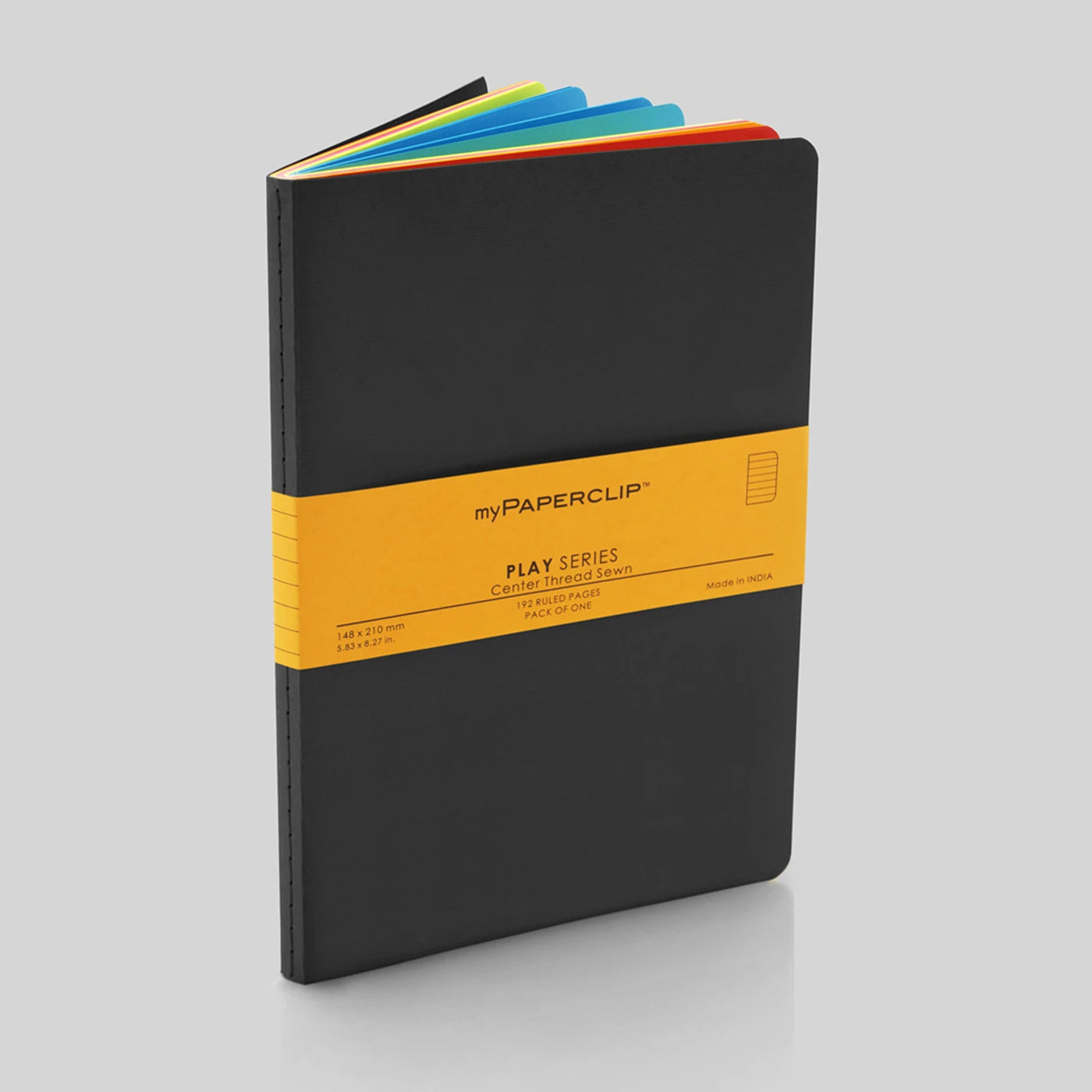 myPAPERCLIP Play Series Notebook - Black - A5 - Ruled