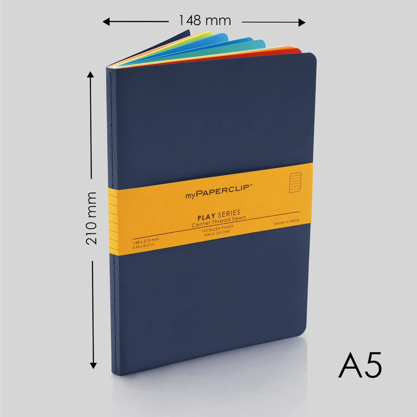 myPAPERCLIP Play Series Notebook - Blue - A5 - Ruled