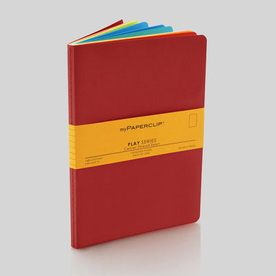 myPAPERCLIP Play Series Notebook - Red - A5 - Plain