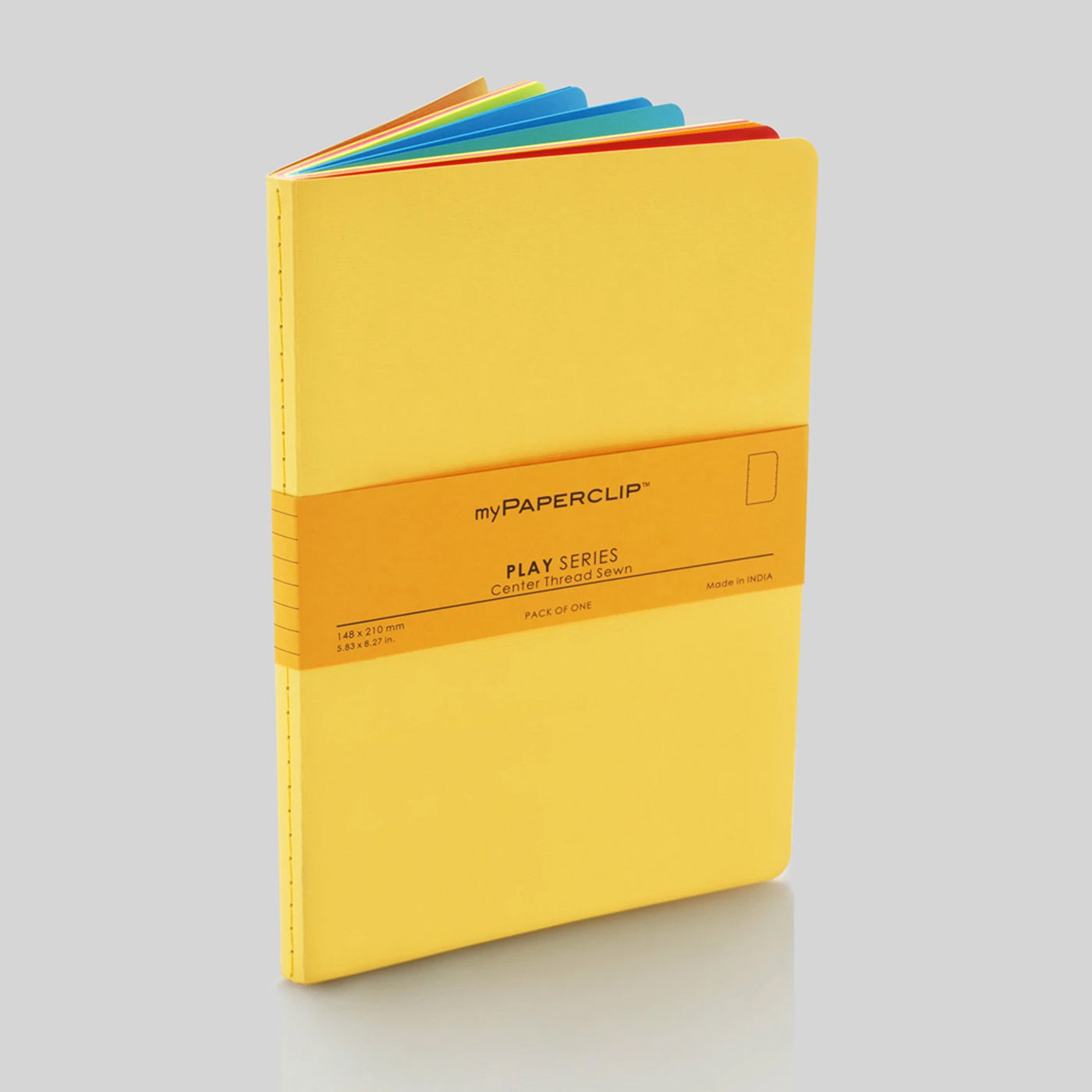 myPAPERCLIP Play Series Notebook - Yellow - A5 - Plain