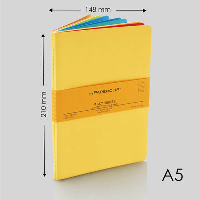 myPAPERCLIP Play Series Notebook - Yellow - A5 - Ruled