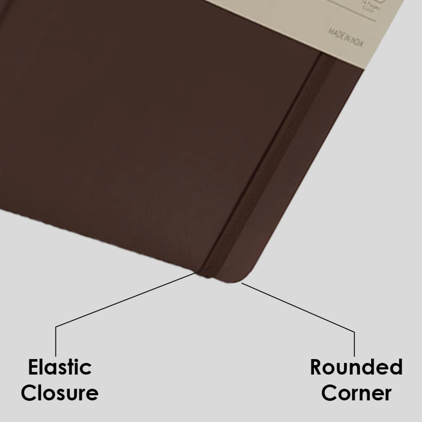 myPAPERCLIP Signature Series Soft Cover Notebook - Brown - A5 - Plain