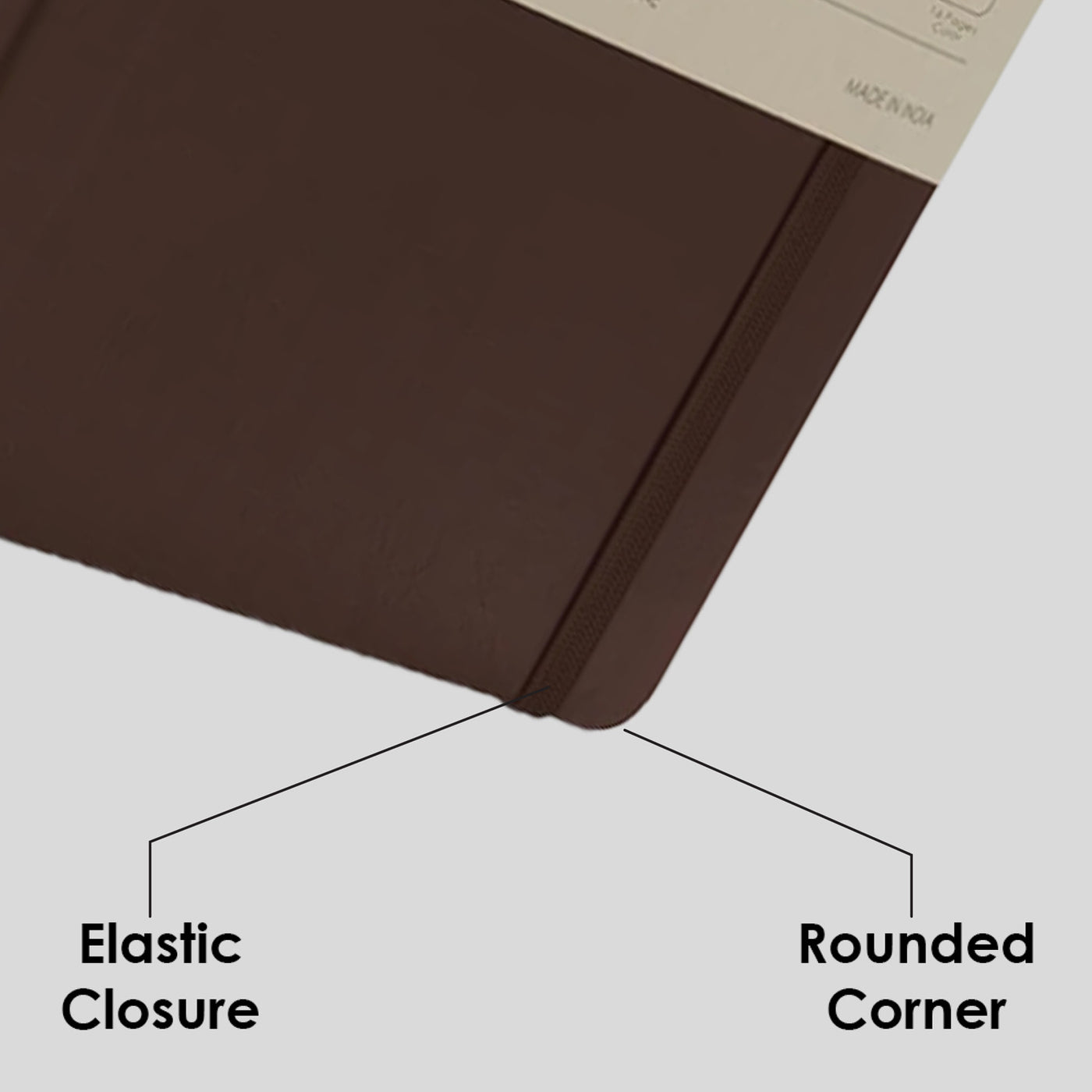 myPAPERCLIP Signature Series Soft Cover Notebook - Brown - A5 - Squared