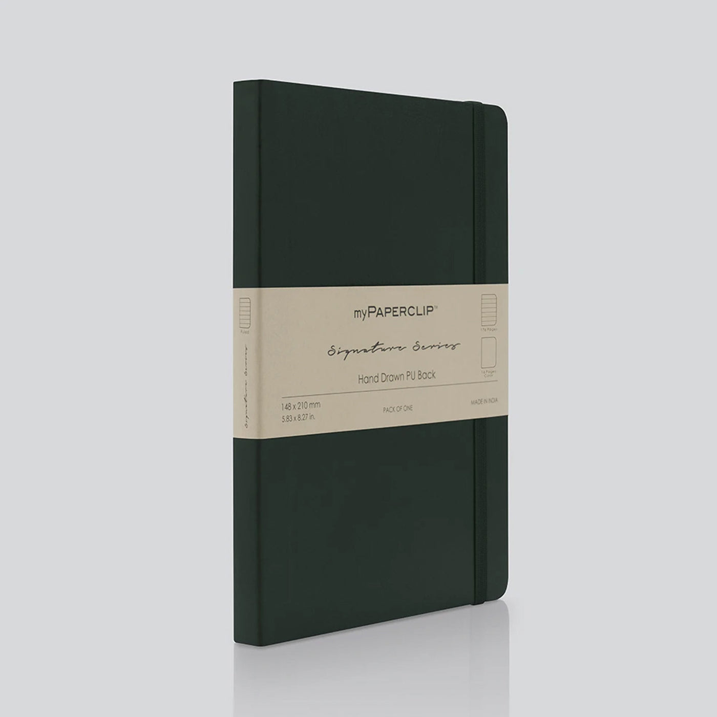 myPAPERCLIP Signature Series Soft Cover Notebook - Green - A5 - Ruled