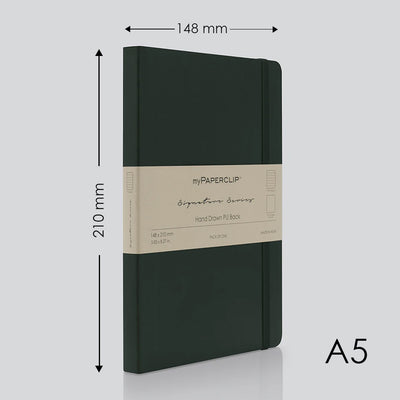 myPAPERCLIP Signature Series Soft Cover Notebook - Green - A5 - Ruled