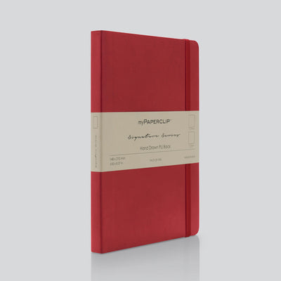 myPAPERCLIP Signature Series Soft Cover Notebook - Red - A5 - Plain