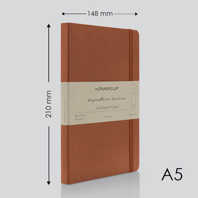 myPAPERCLIP Signature Series Soft Cover Notebook - Tan - A5 - Plain