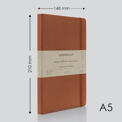 myPAPERCLIP Signature Series Soft Cover Notebook - Tan - A5 - Ruled