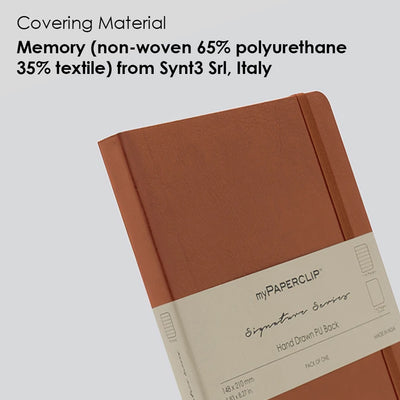 myPAPERCLIP Signature Series Soft Cover Notebook - Tan - A5 - Ruled