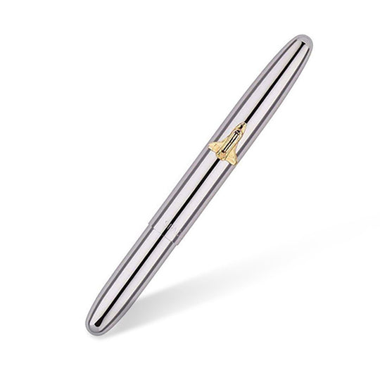 Fisher Space Bullet Space Ball Pen, Chrome - With Space Shuttle