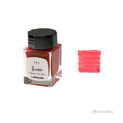 SAILOR STORIA PIGMENT BASED FIRE RED 20ML INK BOTTLE 1