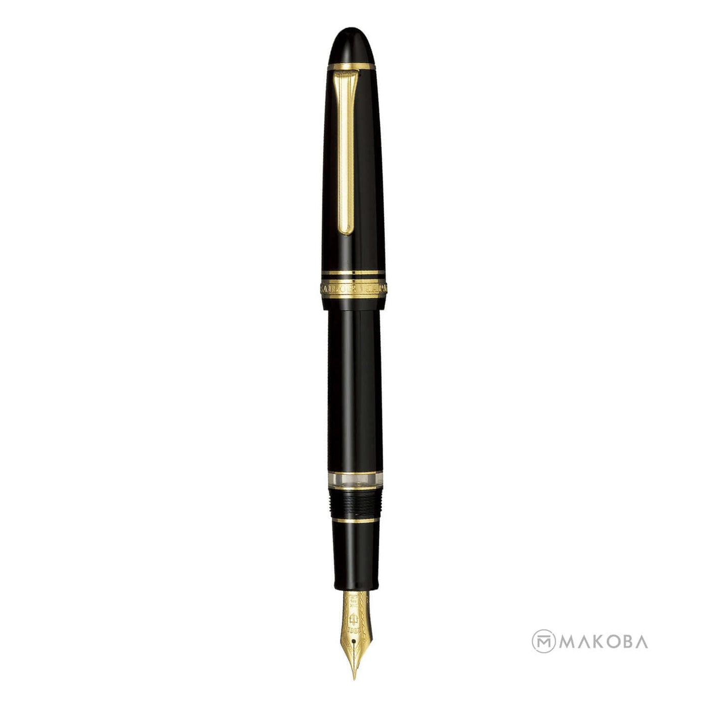 Sailor 1911 Realo Fountain Pen Black Gold Trim 21k Gold Nib 5