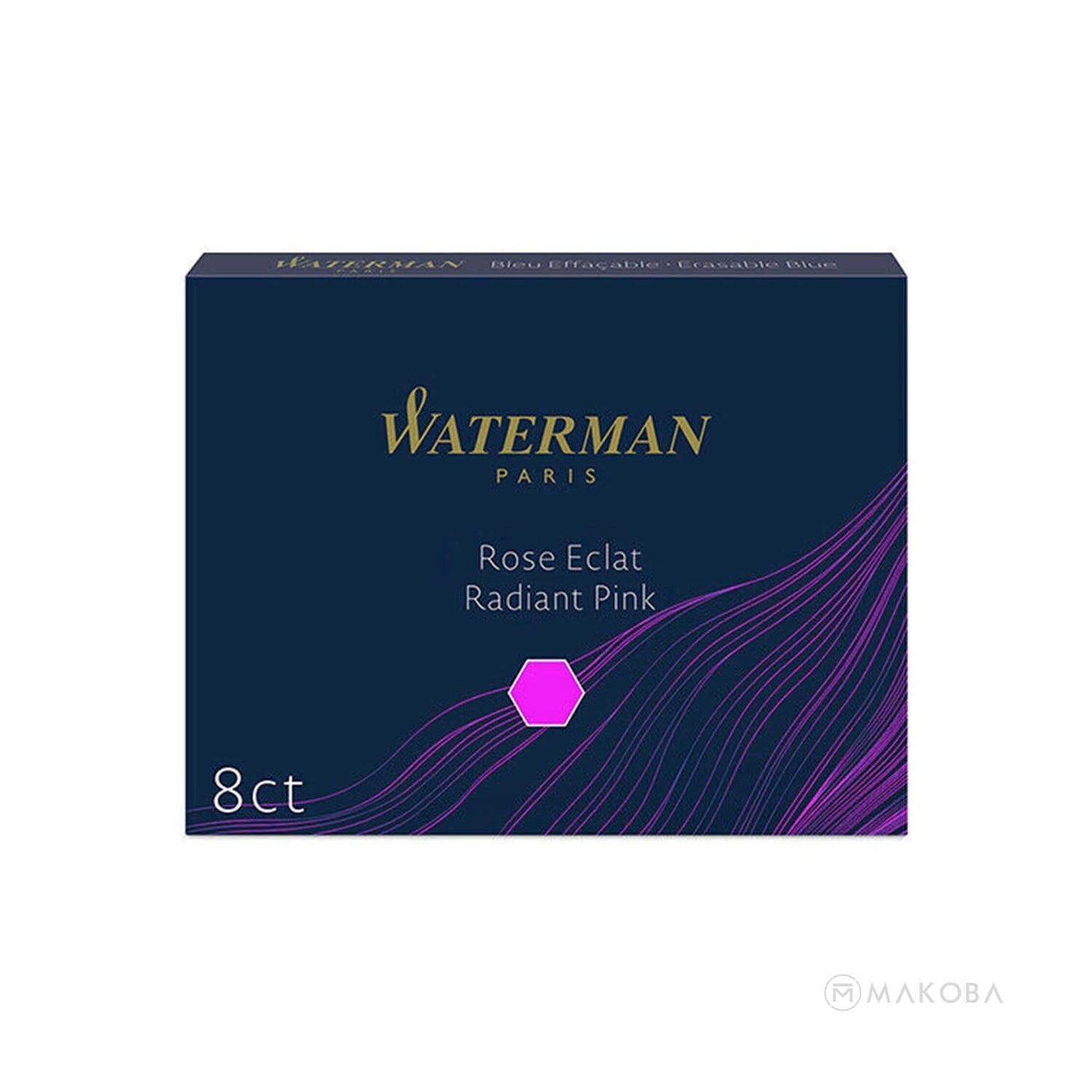 Waterman Long Ink Cartridge Pack of 8 - Radiant Pink