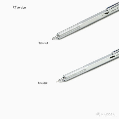 TWSBI Precision Retractable Pipe Mechanical Pencil Matte Silver - 0.5mm 4