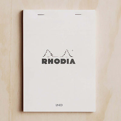 Rhodia Basics Notepad, White (Ruled) - Top Stapled 1
