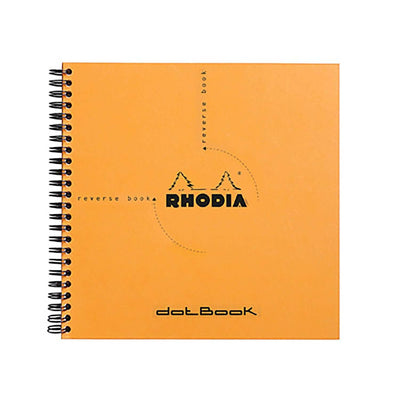 Rhodia Reverse Large Ruled Notepad, Orange - Spiral 1