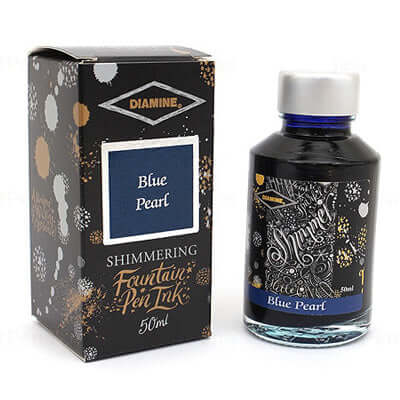 Diamine Shimmer Ink Bottle Blue Pearl - 50ml