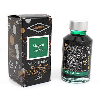 Diamine Shimmer Ink Bottle, Magical Forest - 50ml