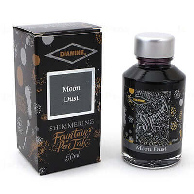 Diamine Shimmer Ink Bottle, Moon Dust - 50ml