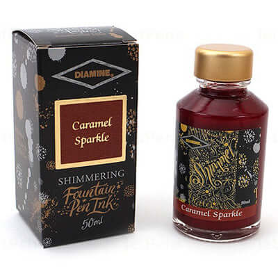 Diamine Shimmer Ink Bottle Caramel Sparkle - 50ml 
