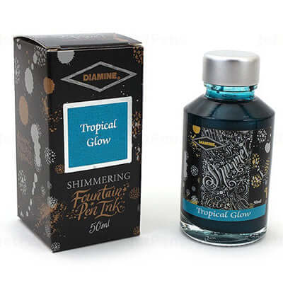 Diamine Shimmer Ink Bottle, Tropical Glow - 50ml