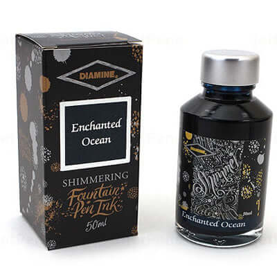 Diamine Shimmer Ink Bottle, Enchanted Ocean - 50ml